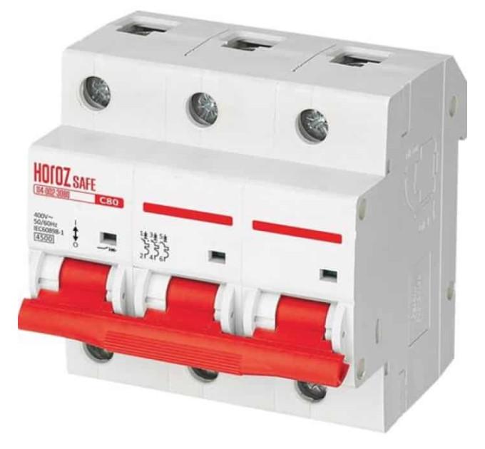 Автоматичний вимикач SAFE 80А 3P С HOROZ ELECTRIC 114-002-3080-010