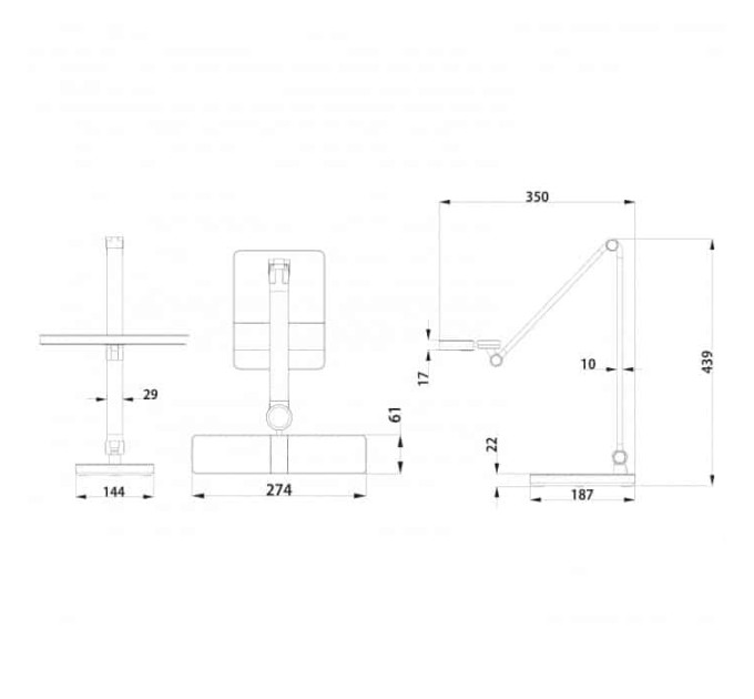 Світильник настільний LED ALEV 10W чорний HOROZ ELECTRIC 049-032-0010-010