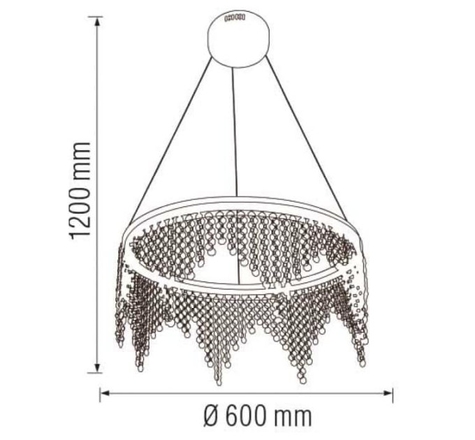 Світлодіодна люстра ASTORIA-38 38W HOROZ ELECTRIC 019-040-0038-010