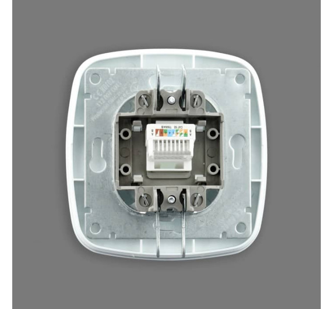 Розетка комп’ютерна біла ELA HOROZ ELECTRIC 112-007-0011-010