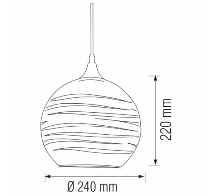 Світильник підвісний LASER Е27 3D-ефект круглий хром HOROZ ELECTRIC 021-004-0001-010