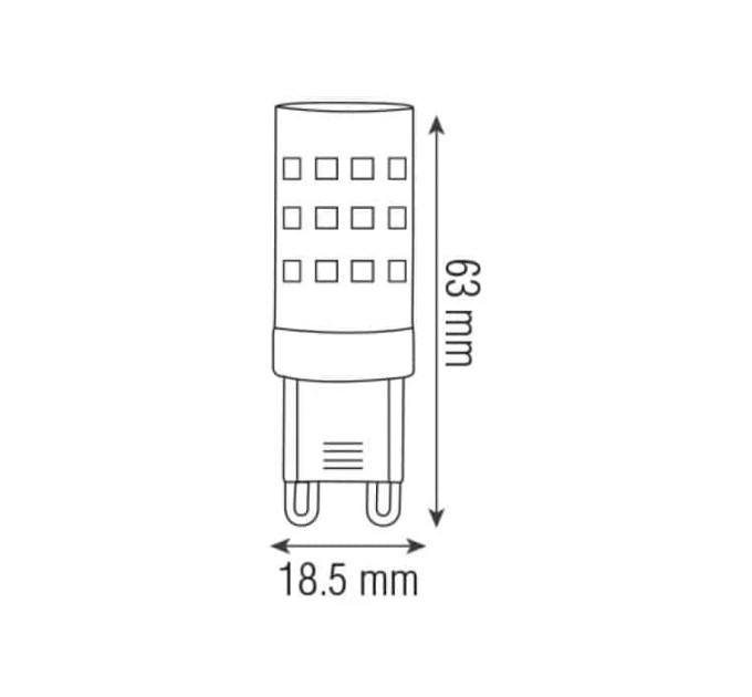 Світлодіодна лампа PETA-10 10W G9 2700K HOROZ ELECTRIC 001-045-0010-020