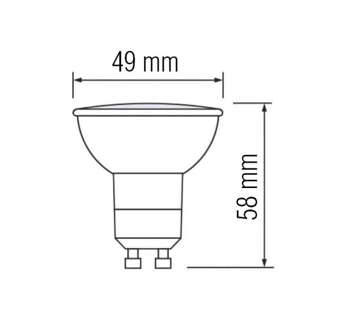 Світлодіодна лампа PLUS-4 4W GU10 6400К HOROZ ELECTRIC 001-002-0004-011