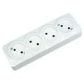 Розетка четверна з заземленням біла POWER MAX-4Е HOROZ ELECTRIC 104-008-0004-010