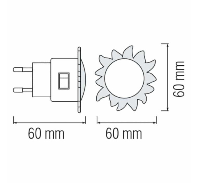 Нічник led REX білий HOROZ ELECTRIC 085-001-0002-010