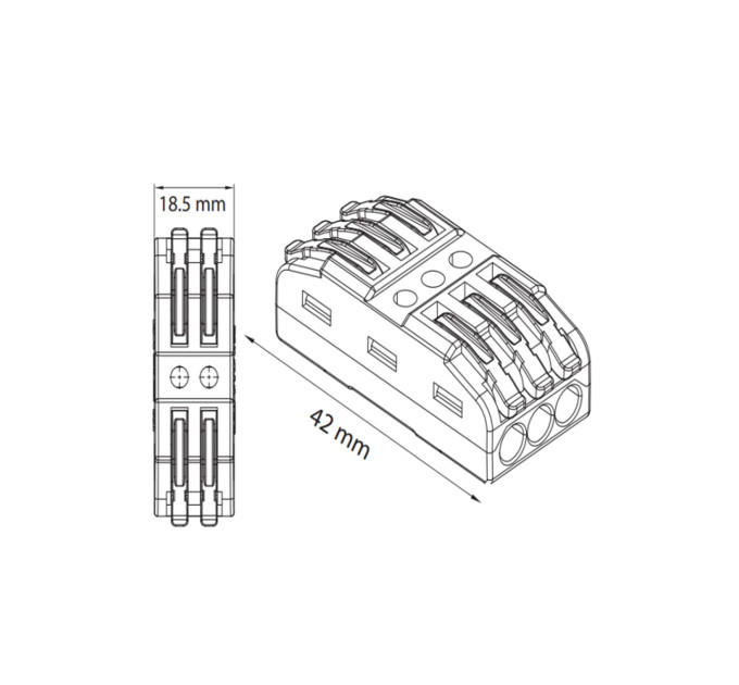 Клемник 3-х полюсний TERMINAL-3 HOROZ ELECTRIC 106-005-0003-010