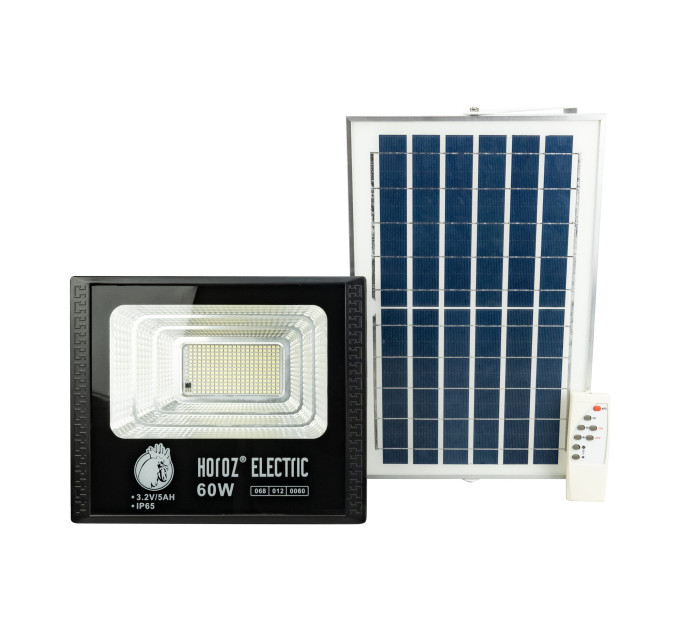 Прожектор світлодіодний з сонячною панеллю TIGER-60 60W 6400K HOROZ ELECTRIC 068-012-0060-010