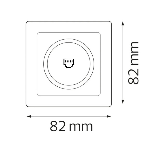 Розетка комп’ютерна біла TINA HOROZ ELECTRIC 112-005-0014-010