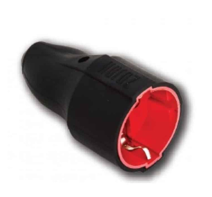 Штепсельне гніздо з заземленням каучукове HOROZ ELECTRIC 300-000-805