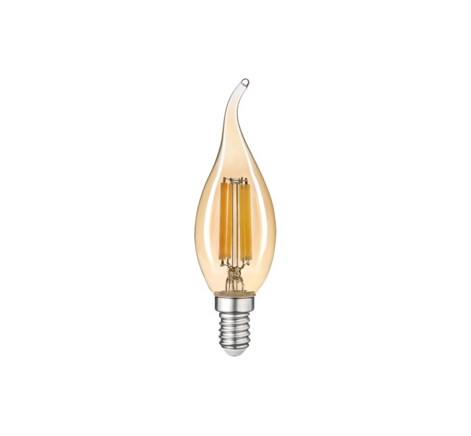 Лампа LED FILAMENT С37 6W E14 2200K (бронза) на вітру VIOLUX ( 833092 )