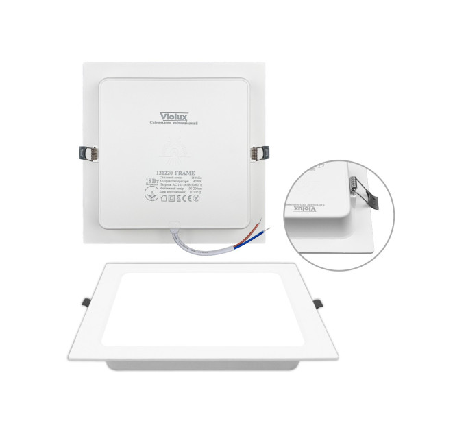Світильник LED даунлайт Violux FRAME 18W 4200K квадрат IP20 ( 121220 )