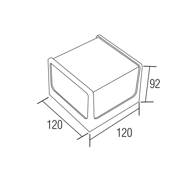 Світильник садово-парковий CUBE 8W 4200 K чорний HOROZ ELECTRIC 076-068-0008-010