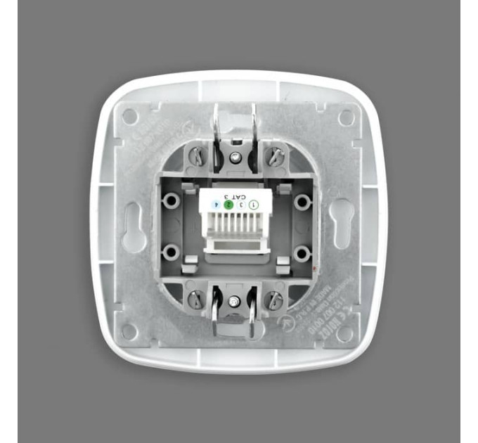 Розетка телефонна біла ELA HOROZ ELECTRIC 112-007-0010-010
