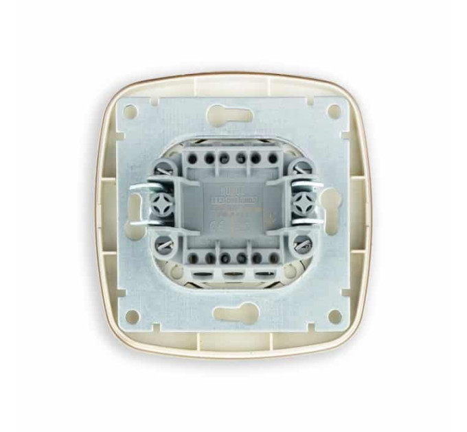 Вимикач 2-клавішний з підсвіткою золото ELA HOROZ ELECTRIC 112-007-0004-030
