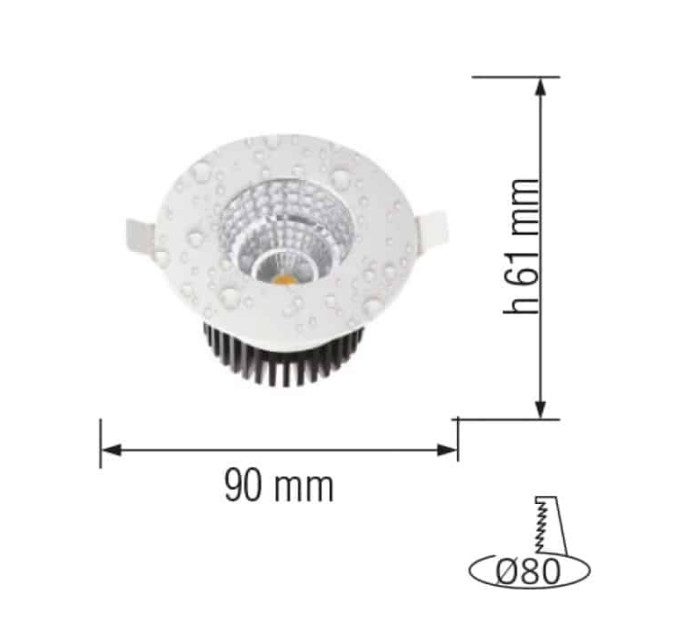 Світлодіодний світильник GABRIEL 6W ІР 65 HOROZ ELECTRIC 016-029-0006-010