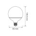 Світлодіодна лампа GLOBE-16 16W E27 3000К HOROZ ELECTRIC 001-019-0016-051