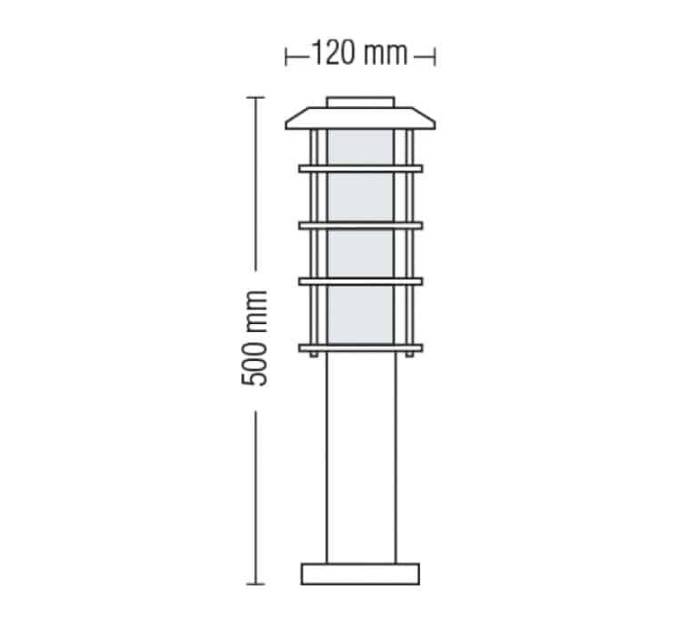 Світильник садово-парковий LADIN-3 Е27 HOROZ ELECTRIC 075-002-0003-010