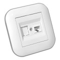 Розетка комп’ютерна (CAT6) LOFT білий+сірий OVIVO 404-010303-229