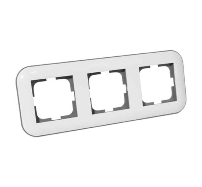 Рамка 3-на LOFT білий+сірий OVIVO 404-010003-227