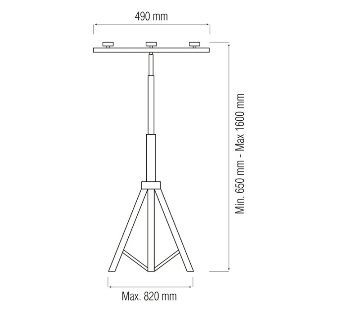 Підставка під прожектор подвійна TRIPOD DOUBLE HOROZ ELECTRIC 107-001-0002-010