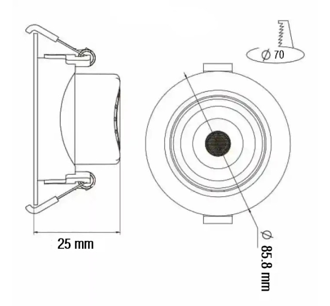 Світлодіодний світильник NORA-7 7W 6400К HOROZ ELECTRIC 016-053-0007-010