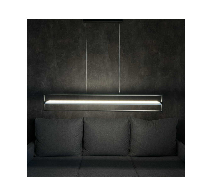Світильник LED smart PRADA-P+пульт 90W 3000-5000K IP20 прямокутник чорно-білий Violux ( 220735 )