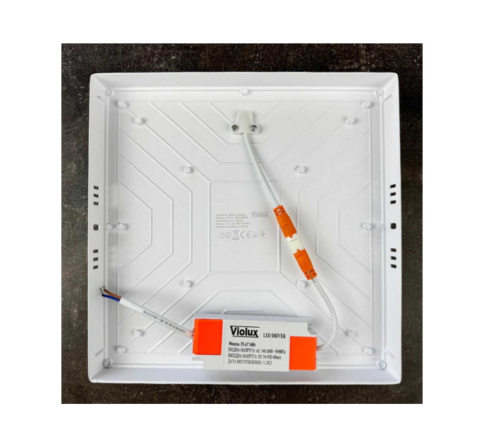 Світильник LED Violux ДББ FLAT 36W 5000K IP20 квадрат ( 330231 )
