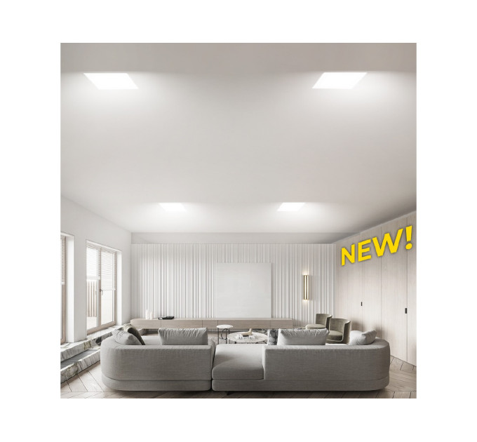 Світильник LED даунлайт Violux ALUMIN 12W 4200K квадрат IP20 ( 121270 )