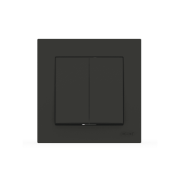 Вимикач EL-BI VEGA антрацит матовий 2-кл ( 510-016700-202 )