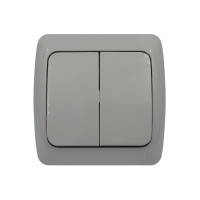 Вимикач EVA сірий 2кл IP54 ( 554-011500-202 )