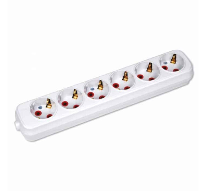 Колодка 6 гнізда з заземленням HOROZ ELECTRIC 200-600-601