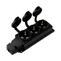 Колодка 3 гнізда з кришкою HOROZ ELECTRIC 220-000-301