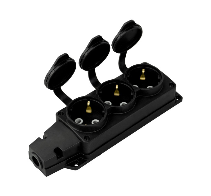 Колодка 3 гнізда з кришкою HOROZ ELECTRIC 220-000-301