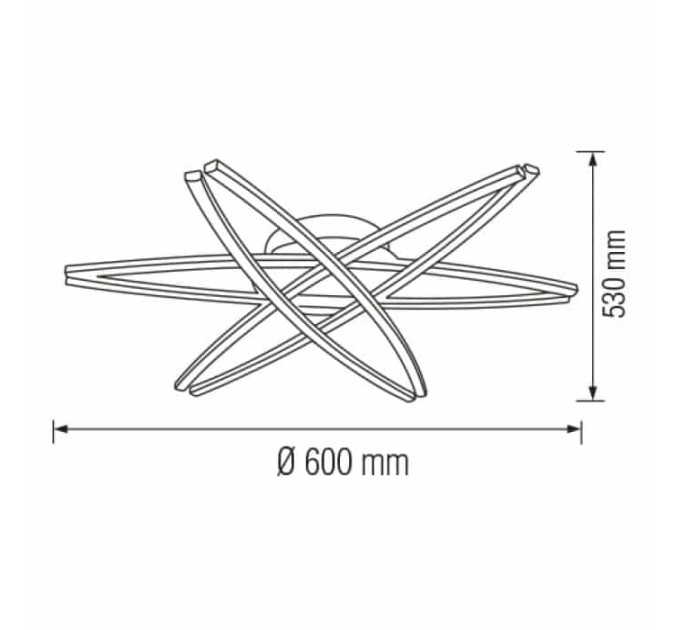Світлодіодна люстра AVALON 35W HOROZ ELECTRIC 019-018-0035-010