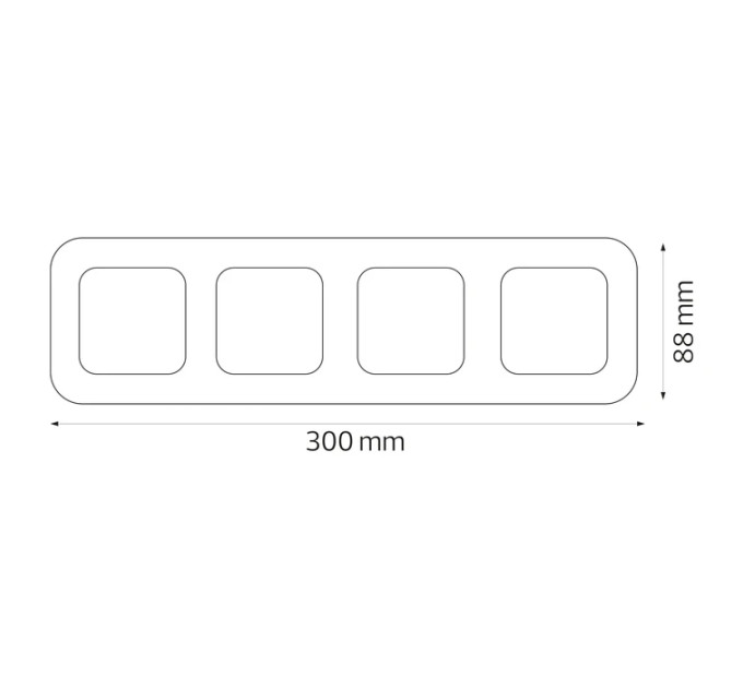 Рамка 4-на золото ELA HOROZ ELECTRIC 112-007-0014-030