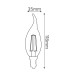 Світлодіодна лампа FILAMENT FLAME-4 4W Е14 2700К HOROZ ELECTRIC 001-014-0004-010