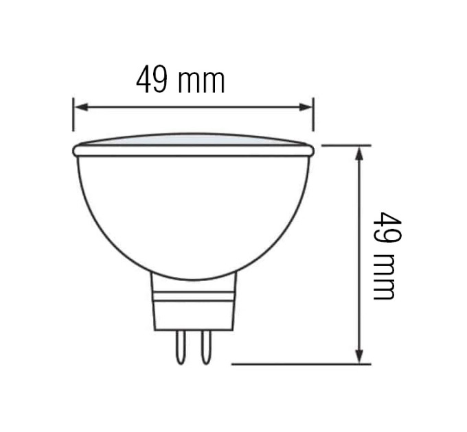 Cвітлодіодна лампа FONIX-4 4W GU5.3 3000К HOROZ ELECTRIC 001-001-0004-021
