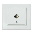 Розетка ТВ прохідна біла MINA OVIVO 401-010300-224