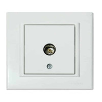 Розетка ТВ прохідна біла MINA OVIVO 401-010300-224
