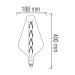 Світлодіодна лампа Filament PARADOX-XL 8W Е27 Янтар HOROZ ELECTRIC 001-052-0008-110