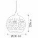 Світильник підвісний RADIAN Е27 3D-ефект круглий хром HOROZ ELECTRIC 021-007-0001-010