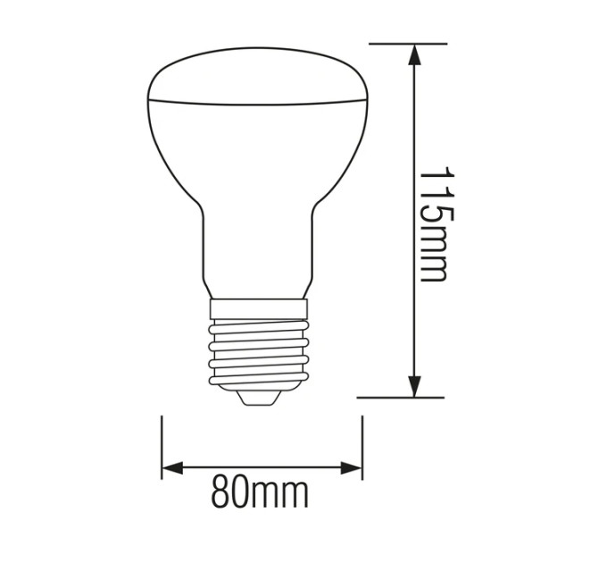 Світлодіодна лампа REFLED-12 12W E27 4200К R80 HOROZ ELECTRIC 001-042-0012-061