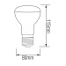 Світлодіодна лампа REFLED-12 12W E27 4200К R80 HOROZ ELECTRIC 001-042-0012-061