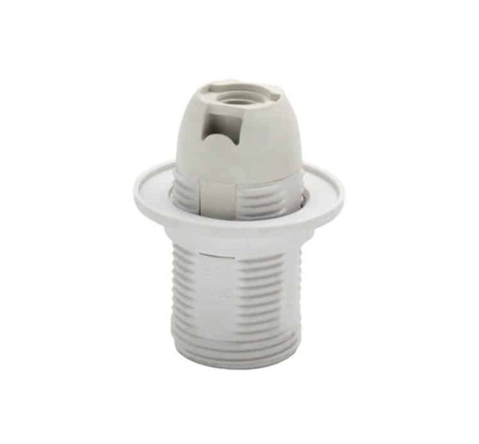 Патрон пластиковий з юбкою Е14 білий HOROZ ELECTRIC 094-002-0004-010