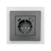 Розетка EL-BI VEGA антрацит матовий 1-на з/з + 2USB (Type C+A) ( 510-016700-334 )