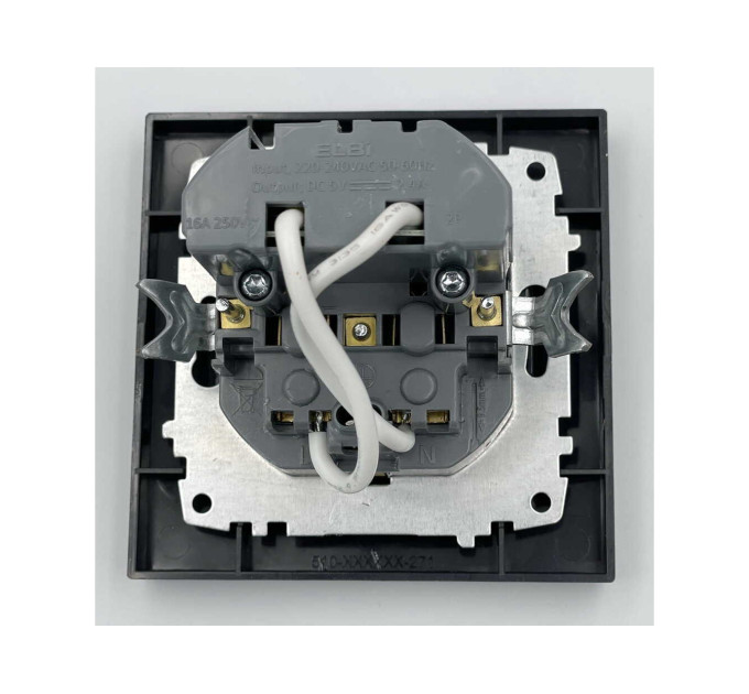 Розетка EL-BI VEGA антрацит матовий 1-на з/з + 2USB (Type C+A) ( 510-016700-334 )