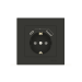 Розетка EL-BI VEGA антрацит матовий 1-на з/з + 2USB (Type C+A) ( 510-016700-334 )