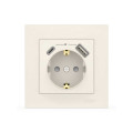 Розетка EL-BI VEGA біла 1-на з заземленням + 2USB (Type C+A) ( 510-010200-334 )