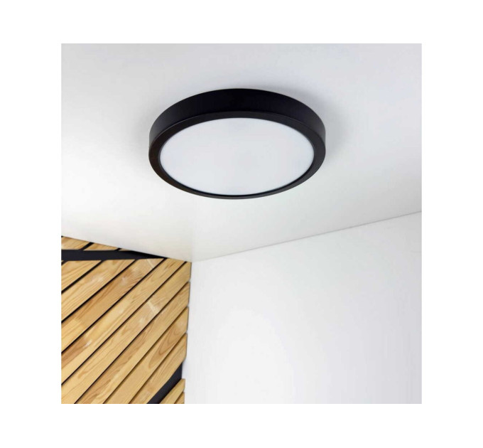 Світильник LED Violux ДББ FRAME-N 24W 5000K IP20 круг чорний ​( 330391 )