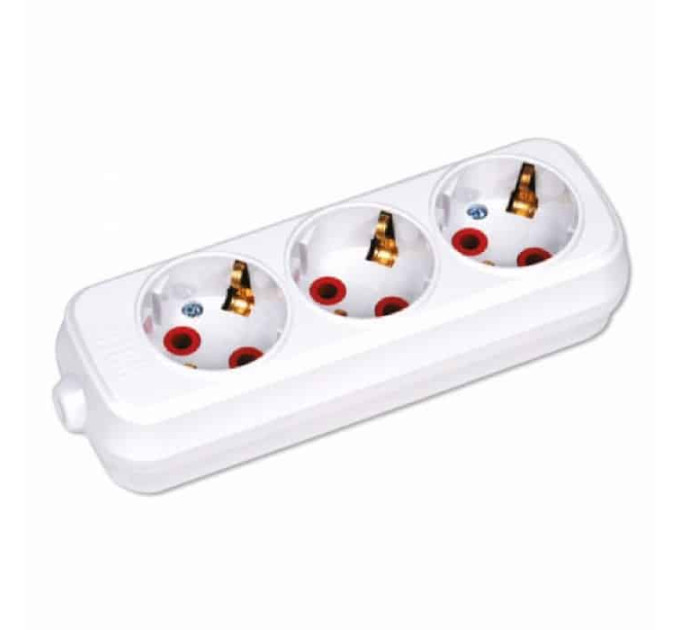 Колодка 3 гнізда з заземленням HOROZ ELECTRIC 200-300-301